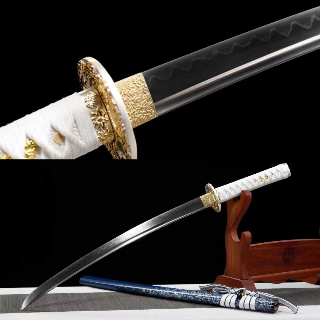 Wakizashi thép t10 / CLAY TEMPERED [MSP 39]